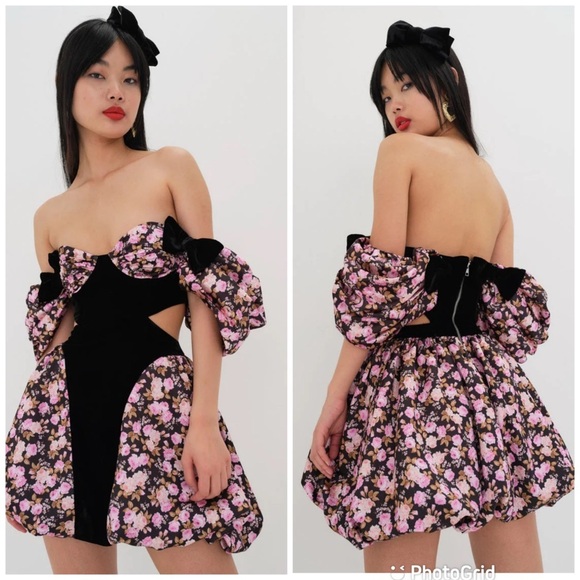 For Love & Lemons Kate Mini Dress Pink New with Tags! - Picture 2 of 11